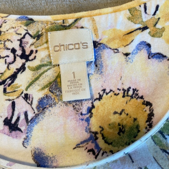 Chico’s Floral Print Top - Picture 3 of 3